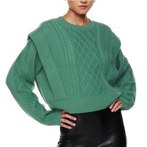 NEW with tags BABATON Aritzia Sleek Merino Wool Sweater in Forest Green Large